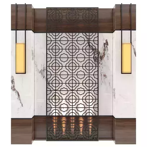 Decor marble and wood wall panel