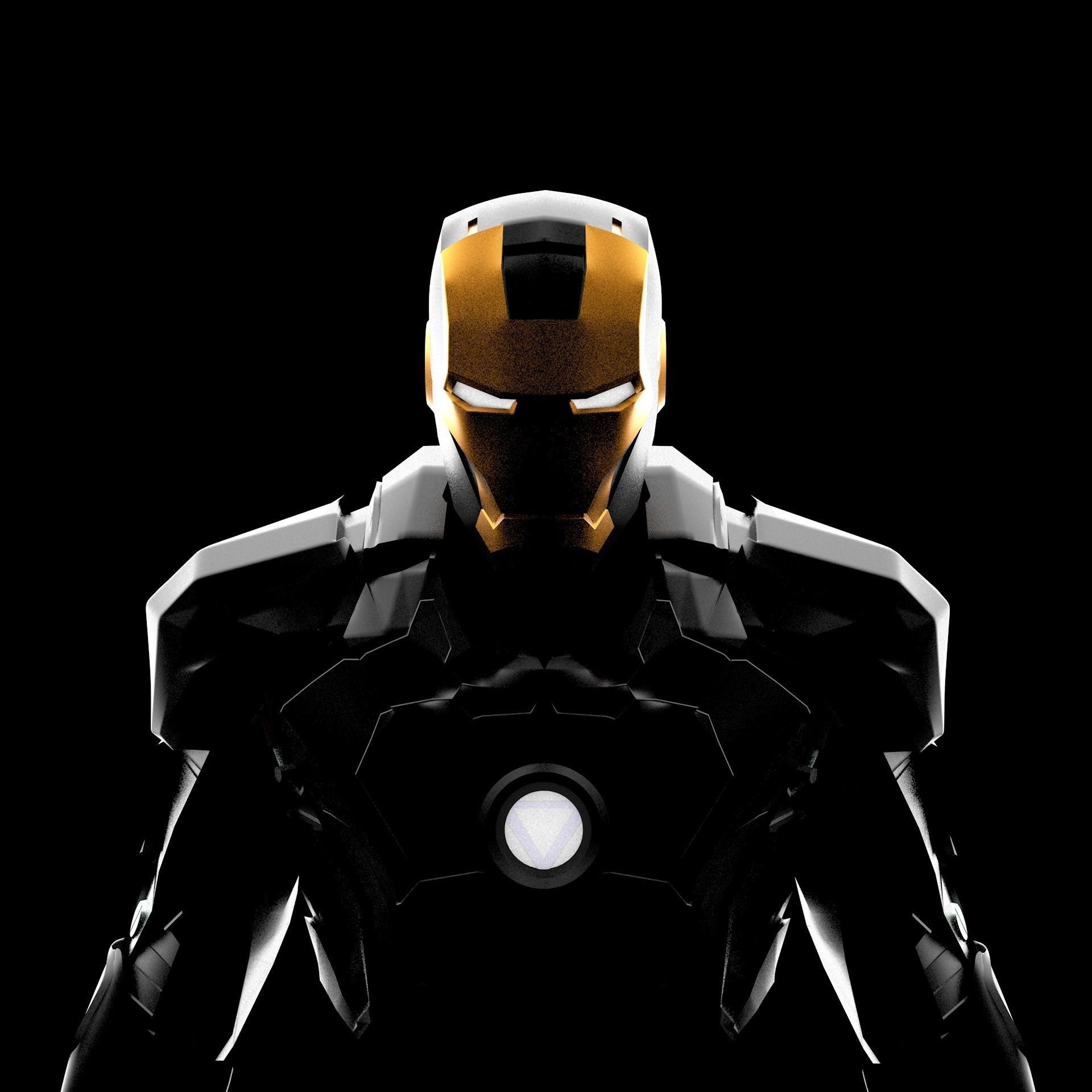 Iron Man head 3D model_1