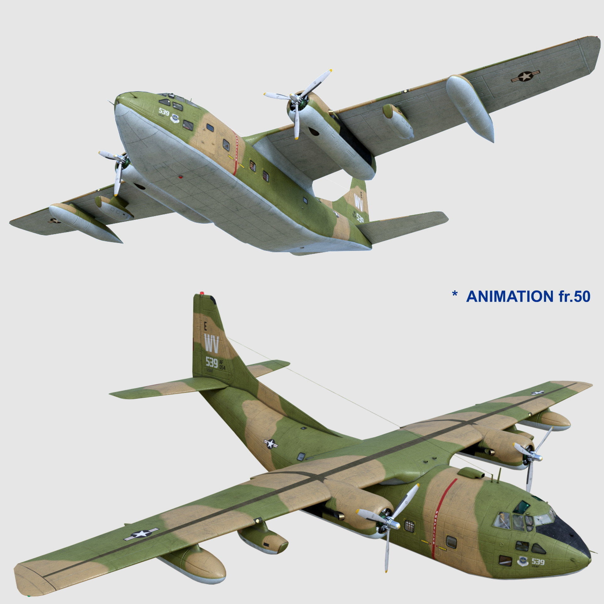 C-123 Provider 3D model_1