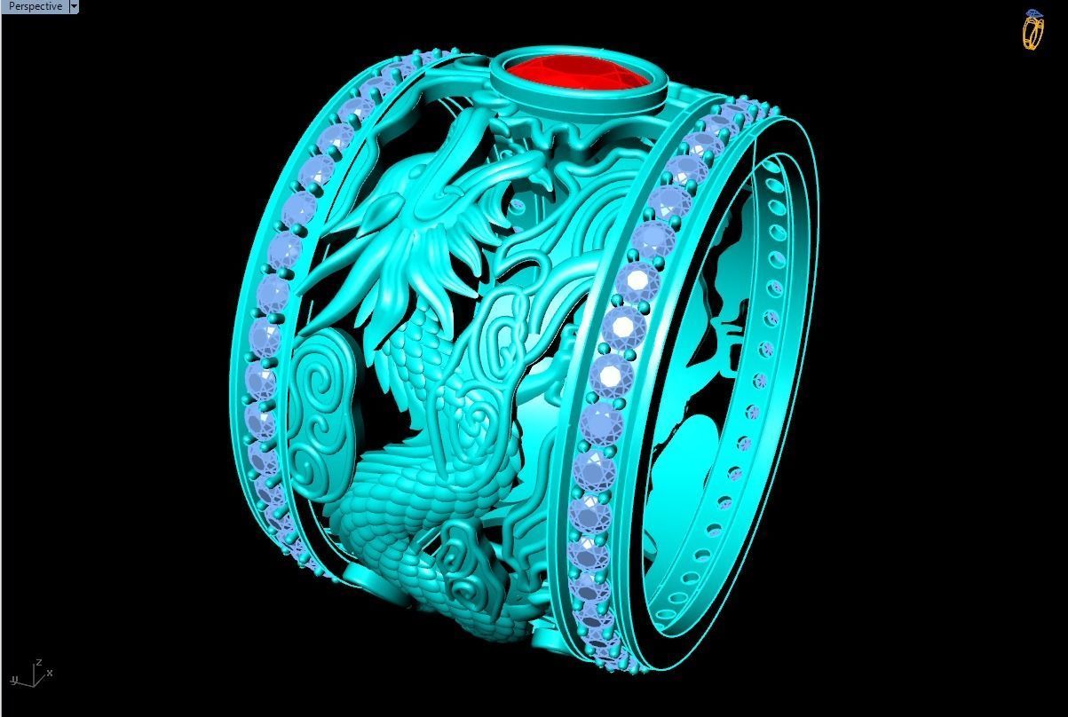 Double Dragon Ring - Dragon Rings  3D print model_8