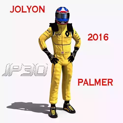 Jolyon Palmer 2016 Low-poly 3D model