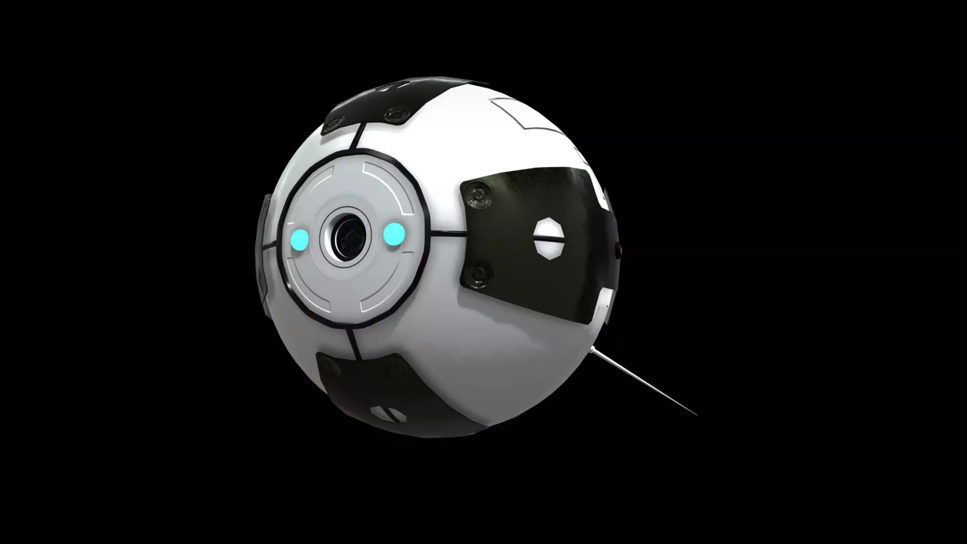 Sci-Fi Recon Drone Low-poly 3D model_0