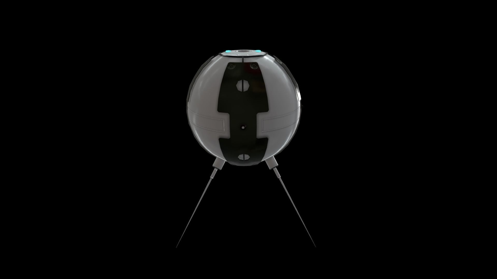 Sci-Fi Recon Drone Low-poly 3D model_15