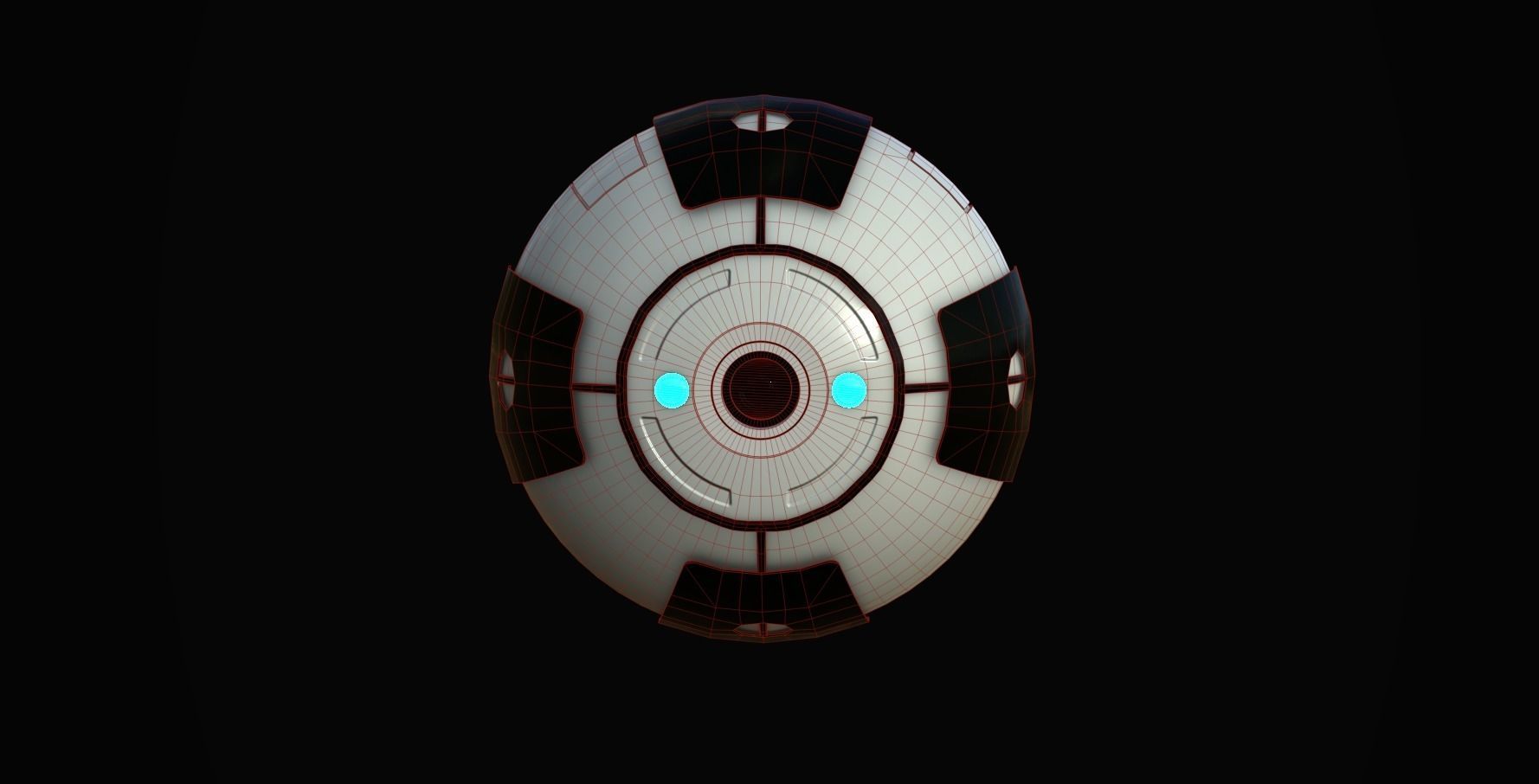 Sci-Fi Recon Drone Low-poly 3D model_22