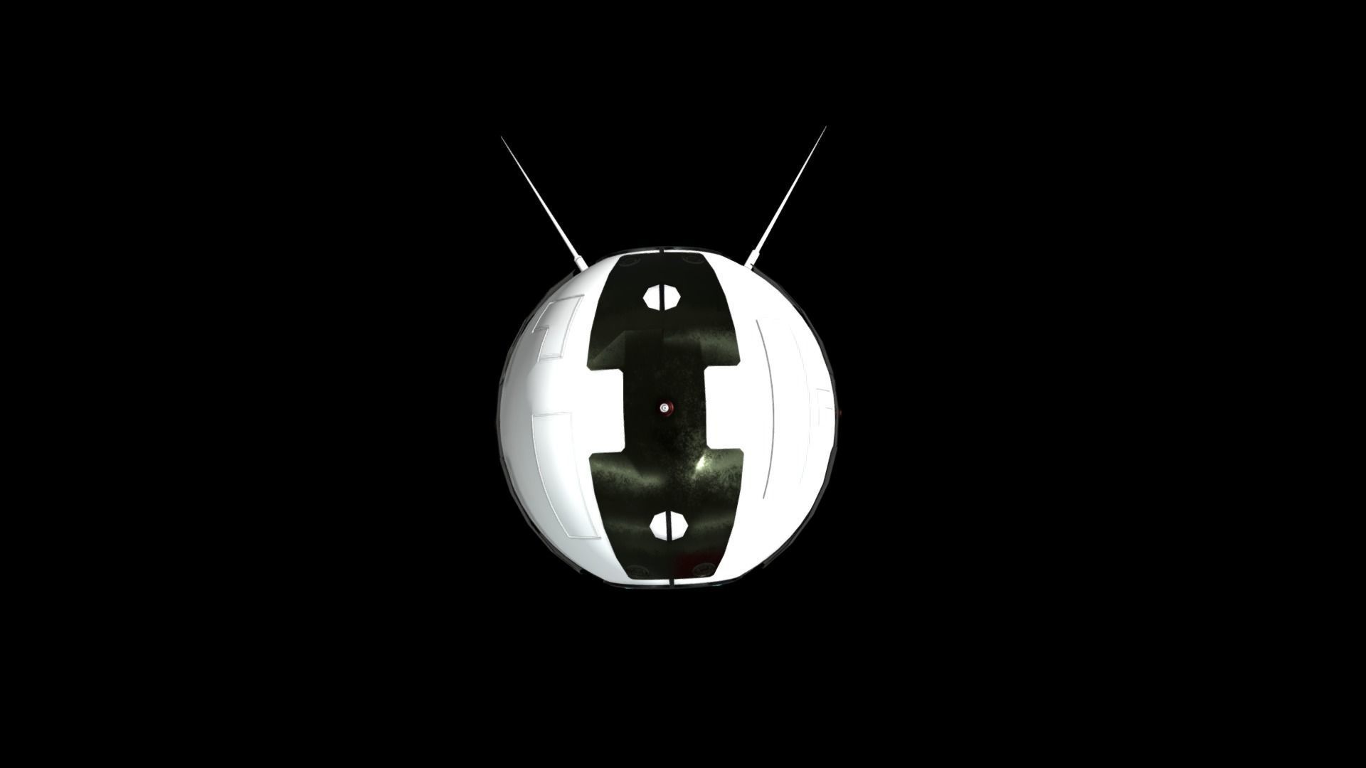 Sci-Fi Recon Drone Low-poly 3D model_14