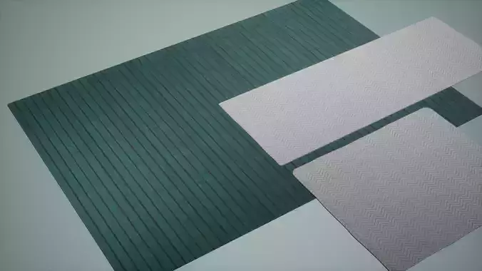 Carpet Low Poly Game Ready striped paper