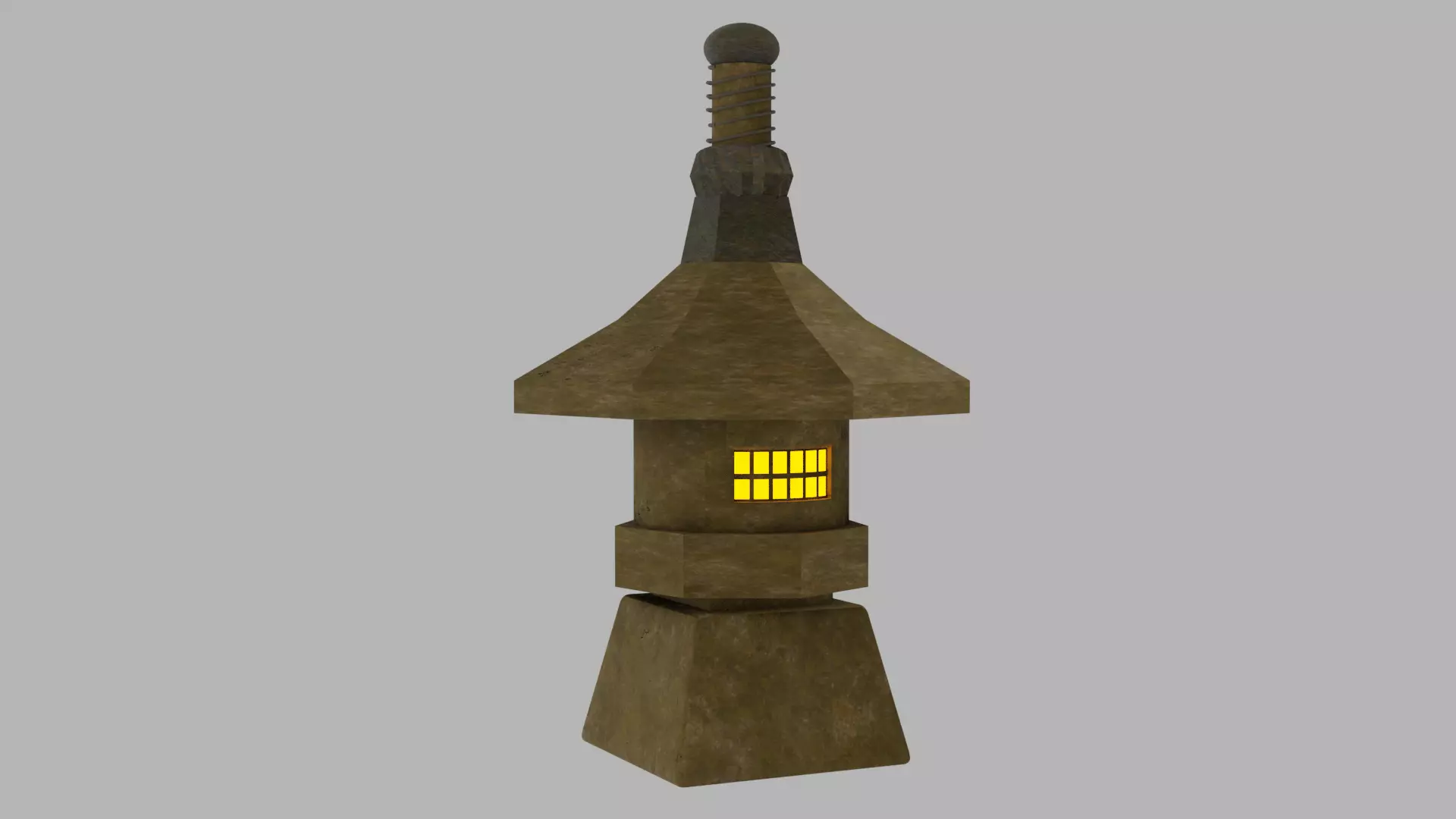 Old Stone Lantern at Japanese Garden Stock Free low-poly 3D model