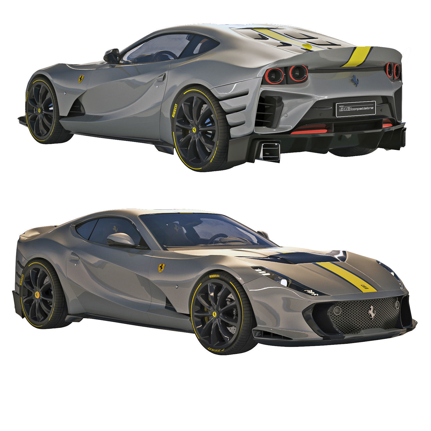 Ferrari 812 Competizione 2022 3D model_3