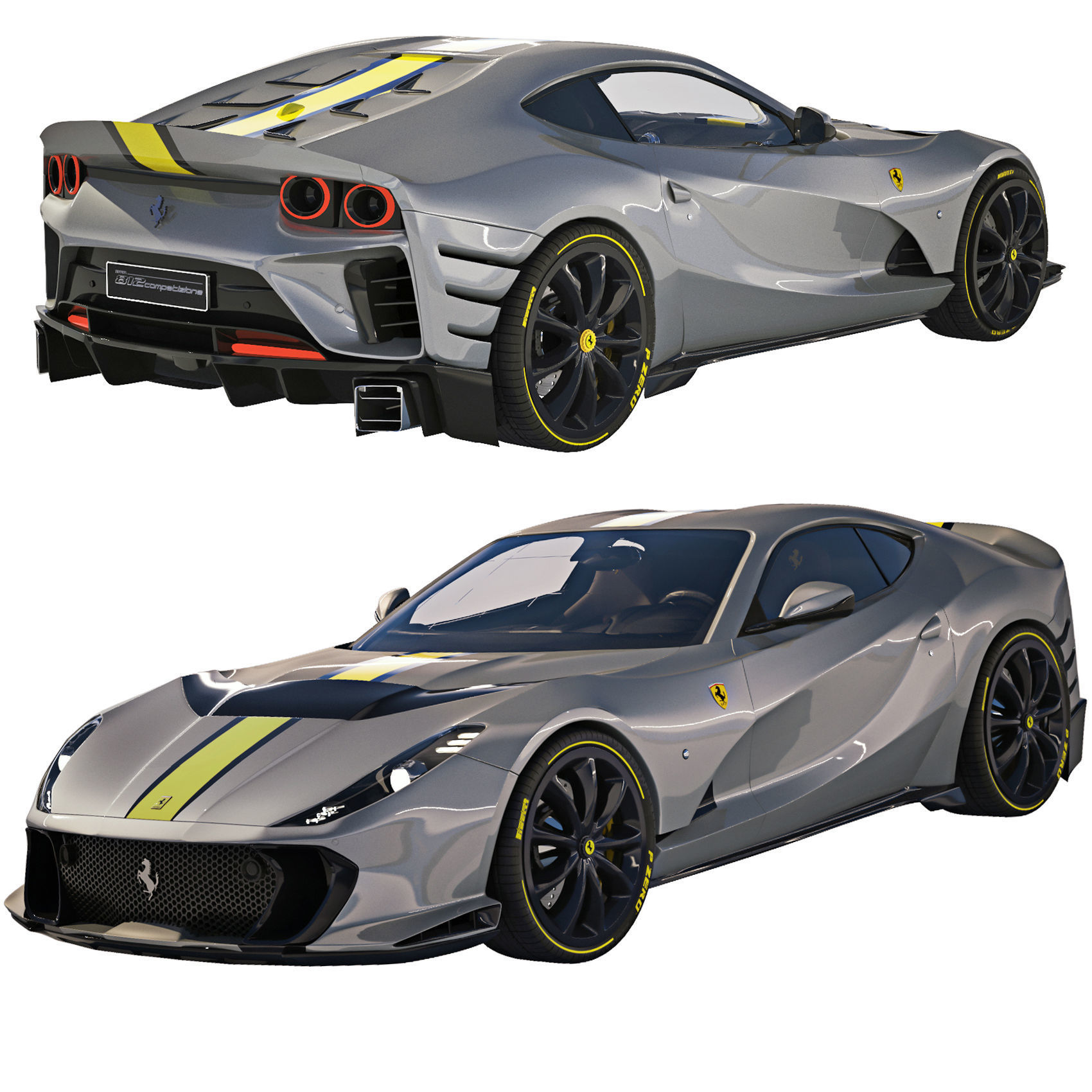 Ferrari 812 Competizione 2022 3D model_2