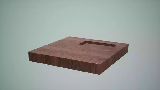 Center Table Low Poly Game Ready 