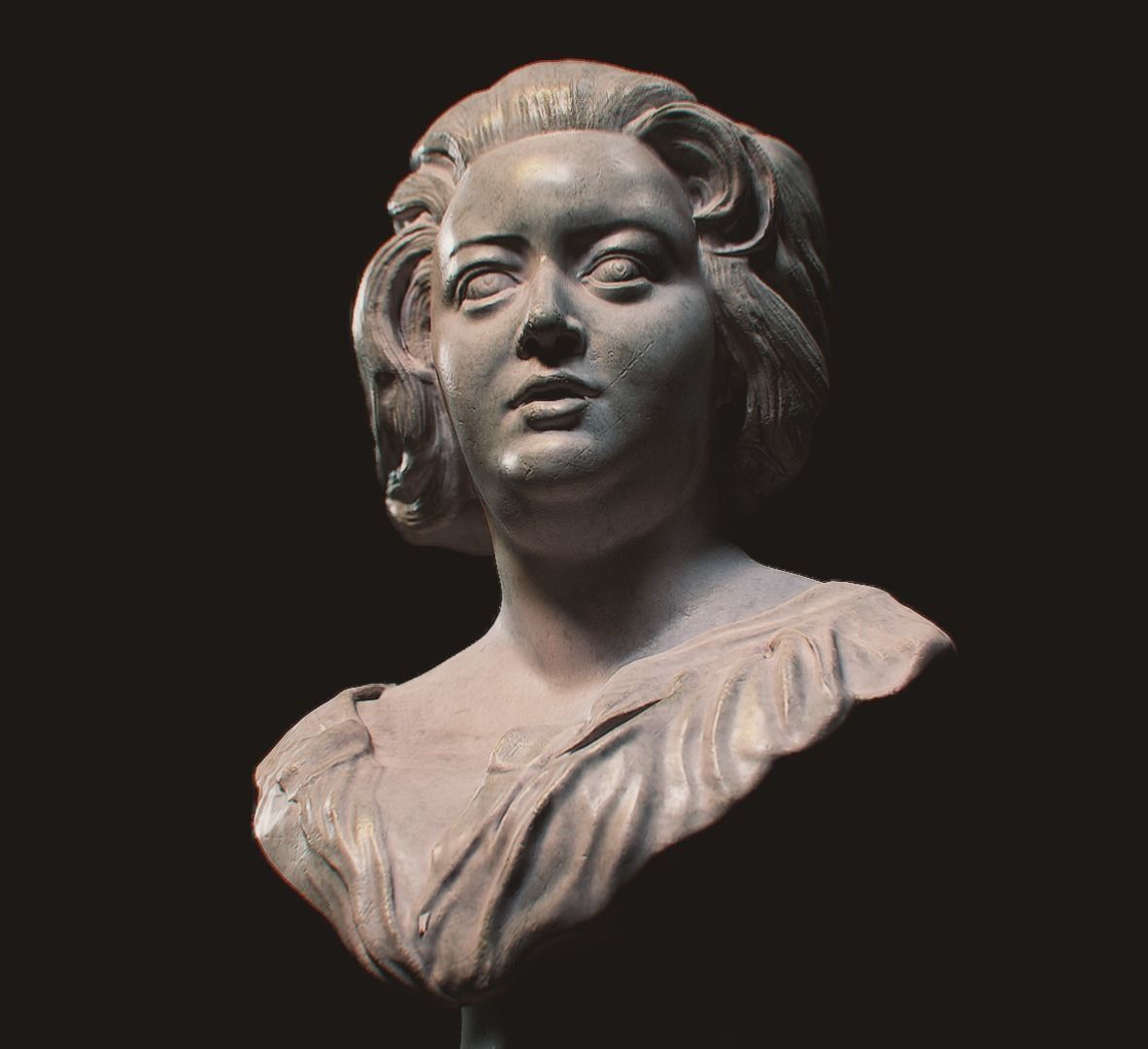 Constanza Bonarelli  Berninis Bust for PBR ARCHVIZ REALTIME Low-poly 3D model_4