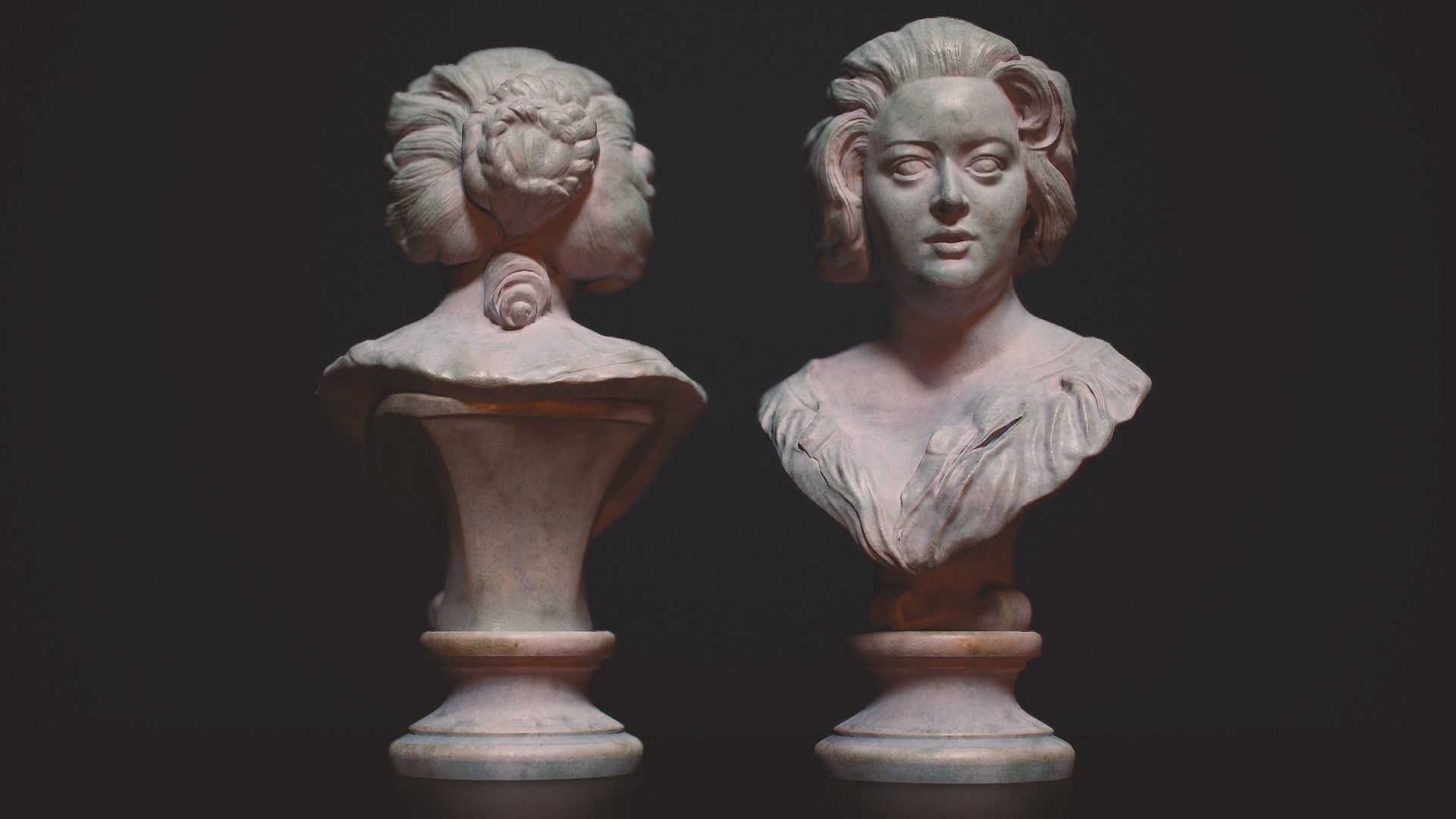 Constanza Bonarelli  Berninis Bust for PBR ARCHVIZ REALTIME Low-poly 3D model_2