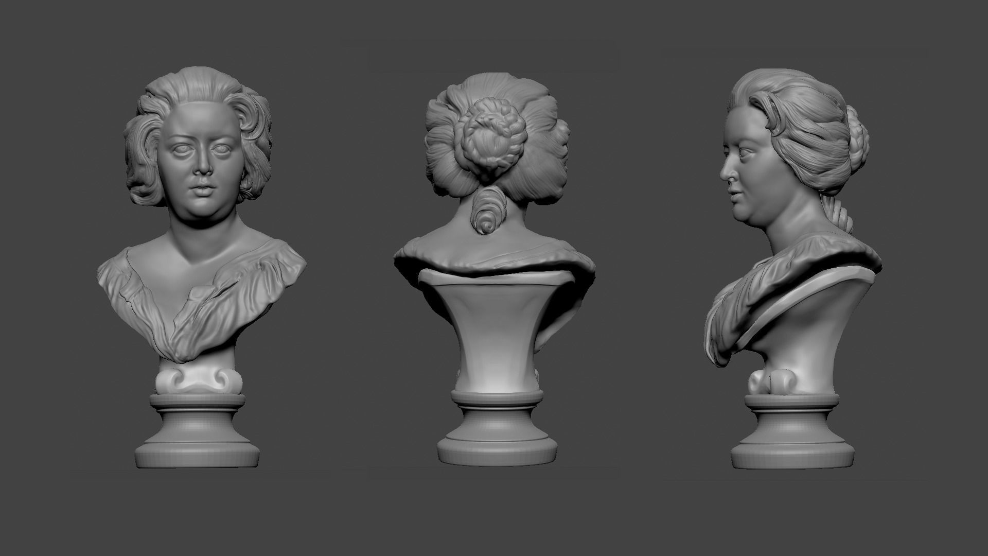 Constanza Bonarelli  Berninis Bust for PBR ARCHVIZ REALTIME Low-poly 3D model_6