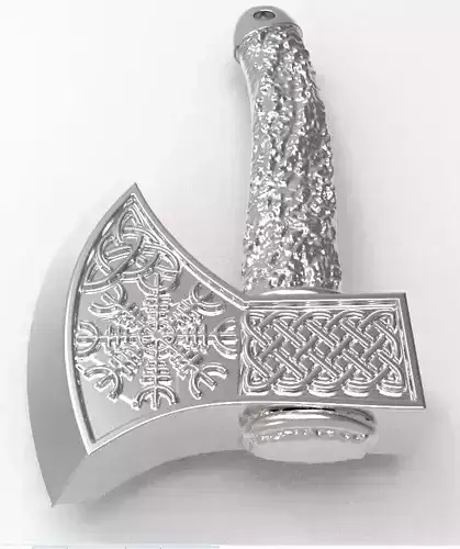 ax 3d model axe with pattern