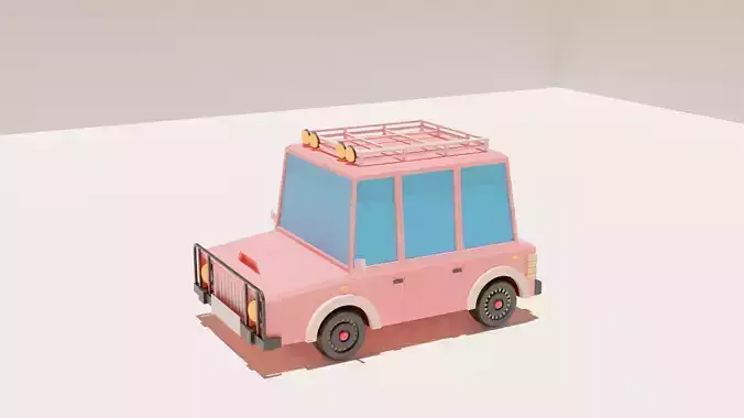 low poly car rig