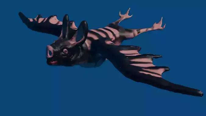 BAT 3D flying in sky