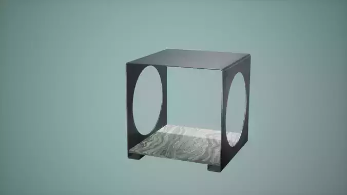 Coffee Table Low Poly Game Ready 