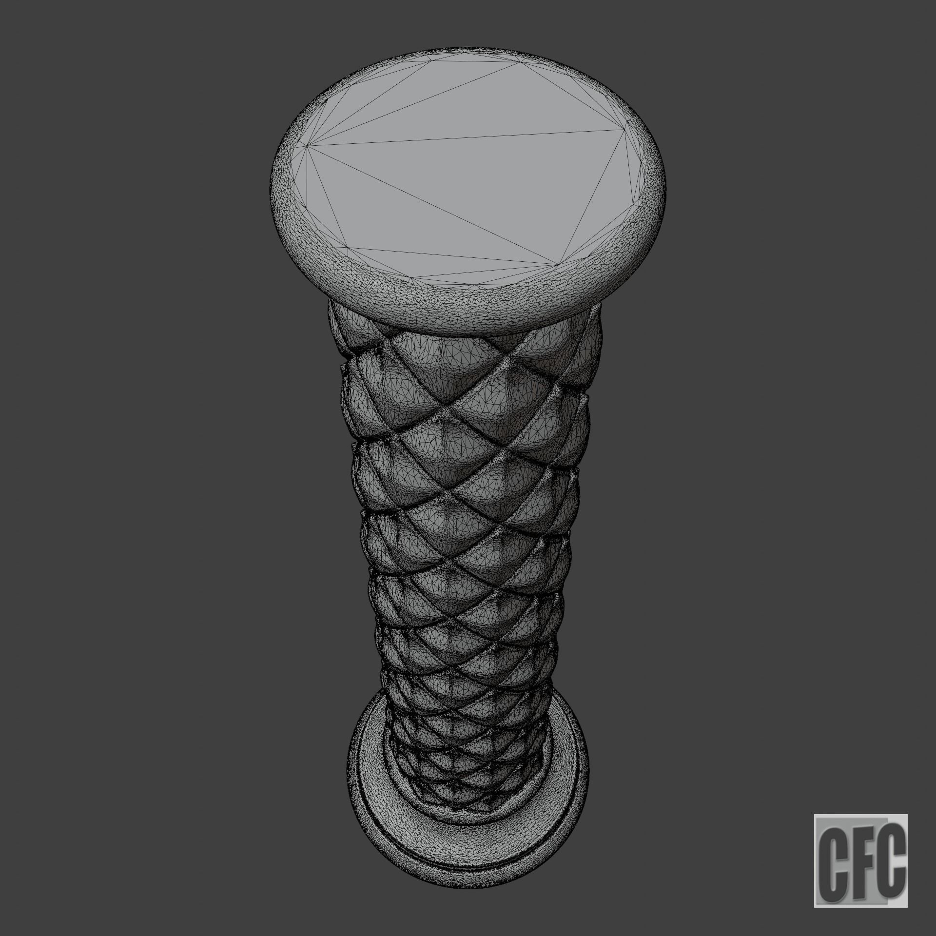 Goth shaft - 3d model for CNC - GothShaftCFC07 3D print model_9