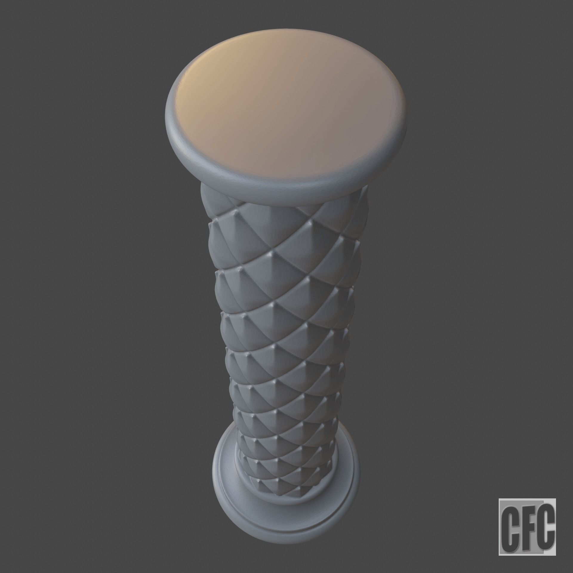 Goth shaft - 3d model for CNC - GothShaftCFC07 3D print model_8