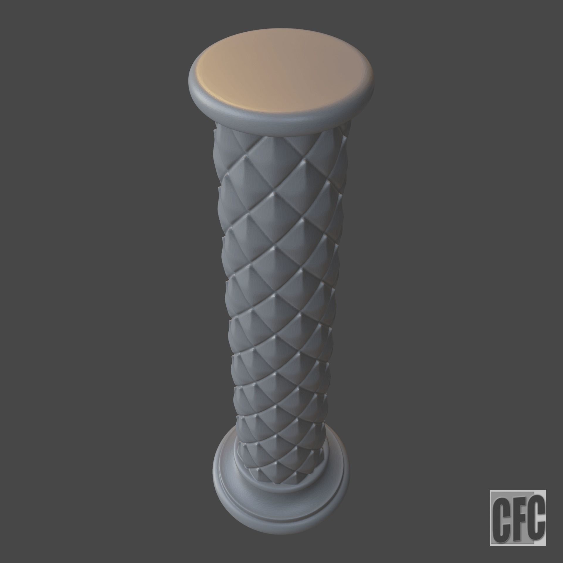 Goth shaft - 3d model for CNC - GothShaftCFC07 3D print model_2