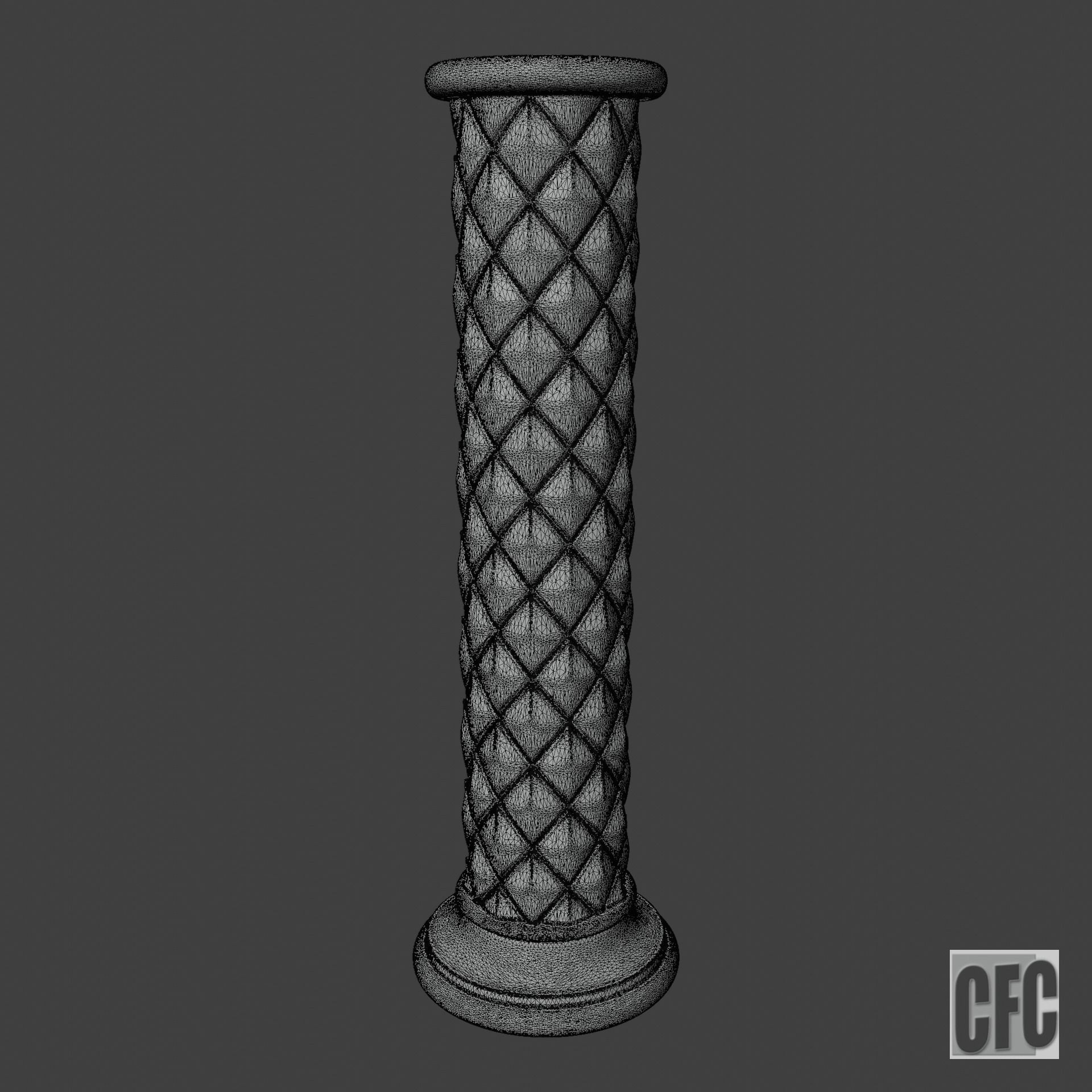 Goth shaft - 3d model for CNC - GothShaftCFC07 3D print model_7