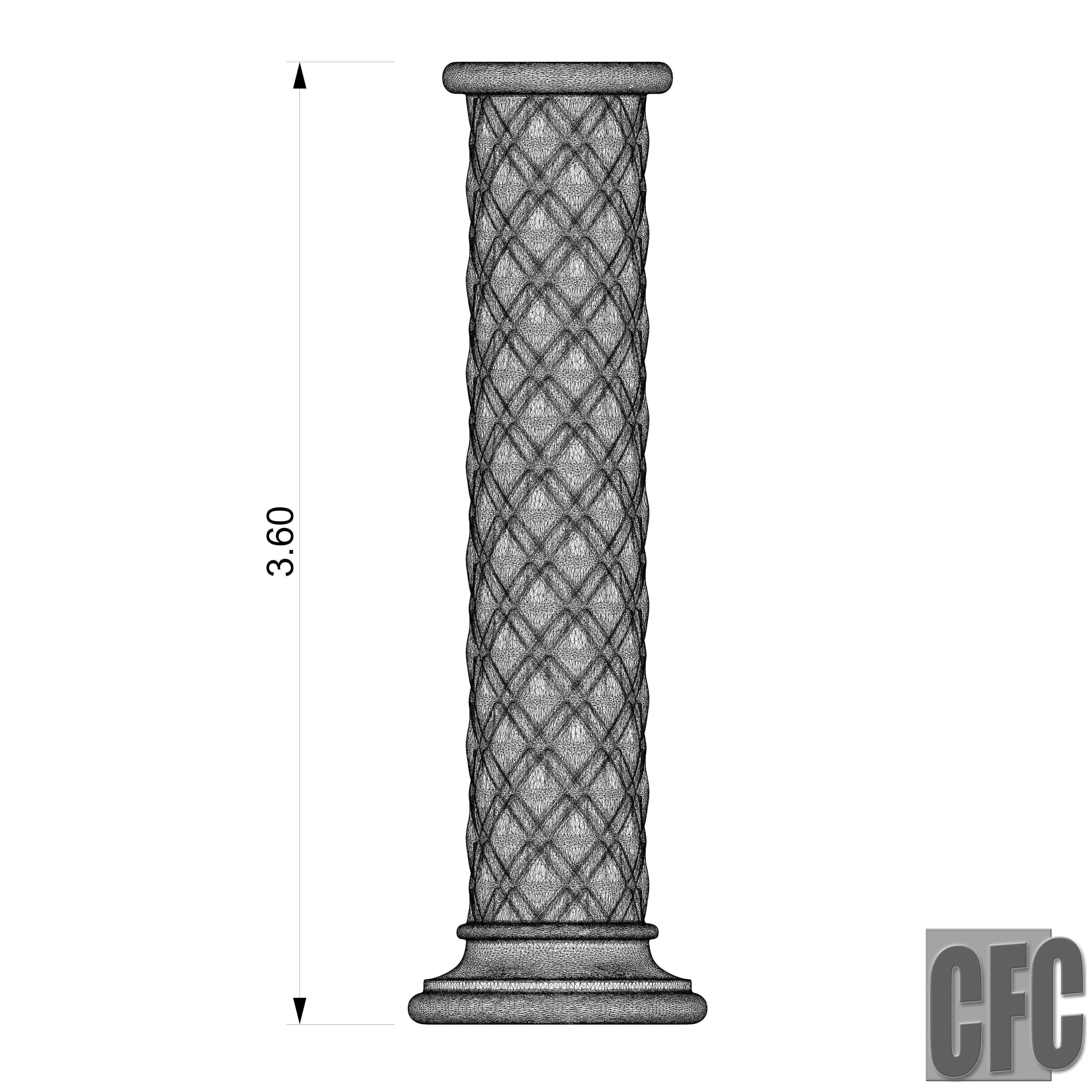 Goth shaft - 3d model for CNC - GothShaftCFC07 3D print model_16