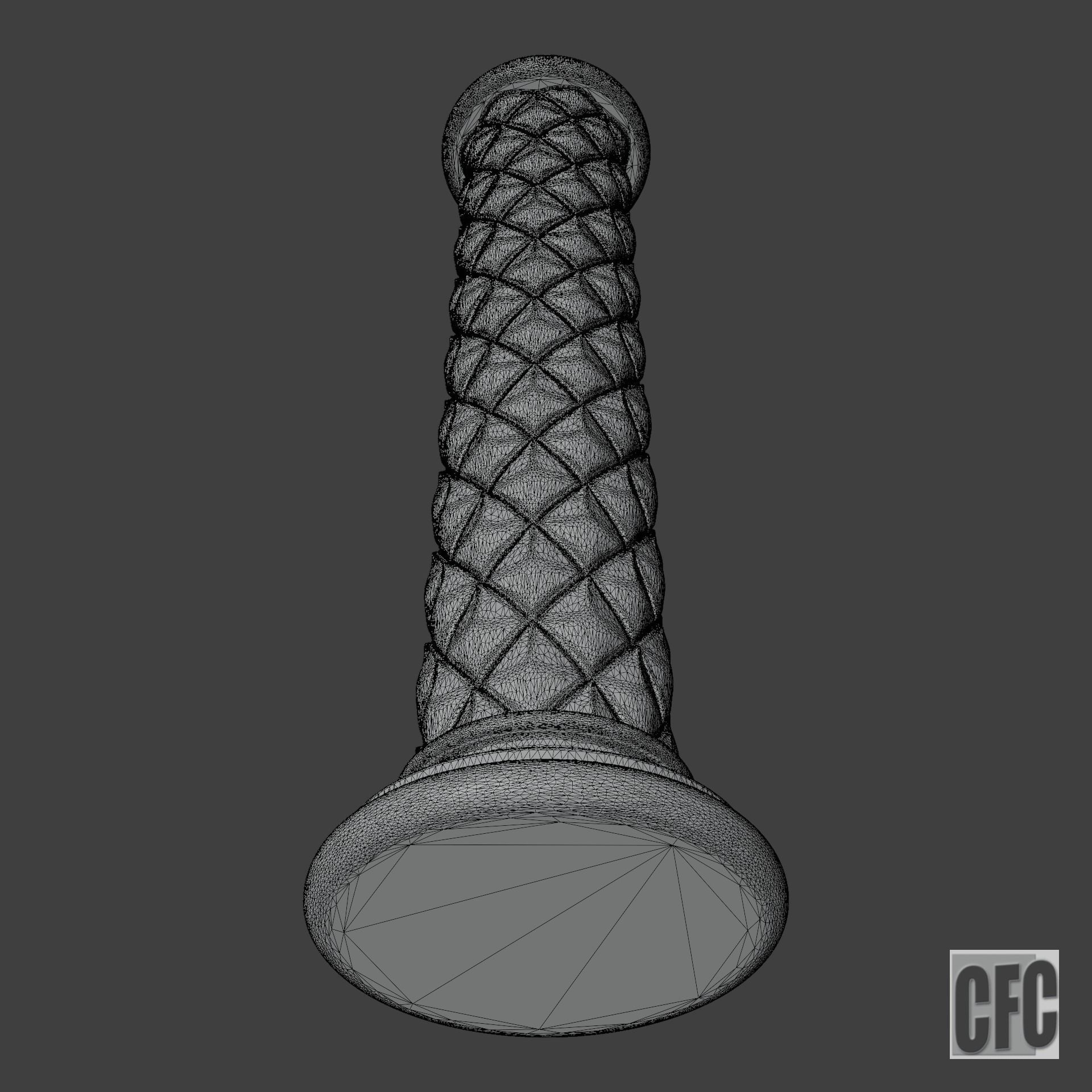 Goth shaft - 3d model for CNC - GothShaftCFC07 3D print model_5