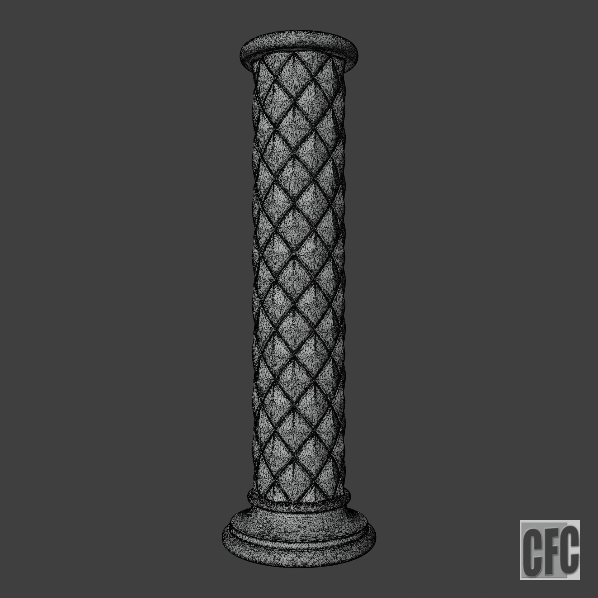 Goth shaft - 3d model for CNC - GothShaftCFC07 3D print model_1