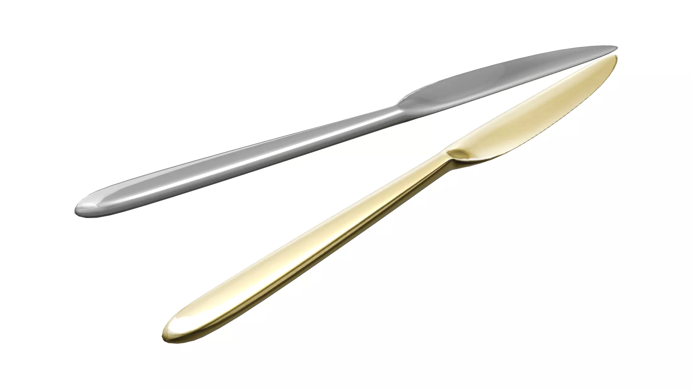 Classic Cutlery Knife Low-poly 3D model_0
