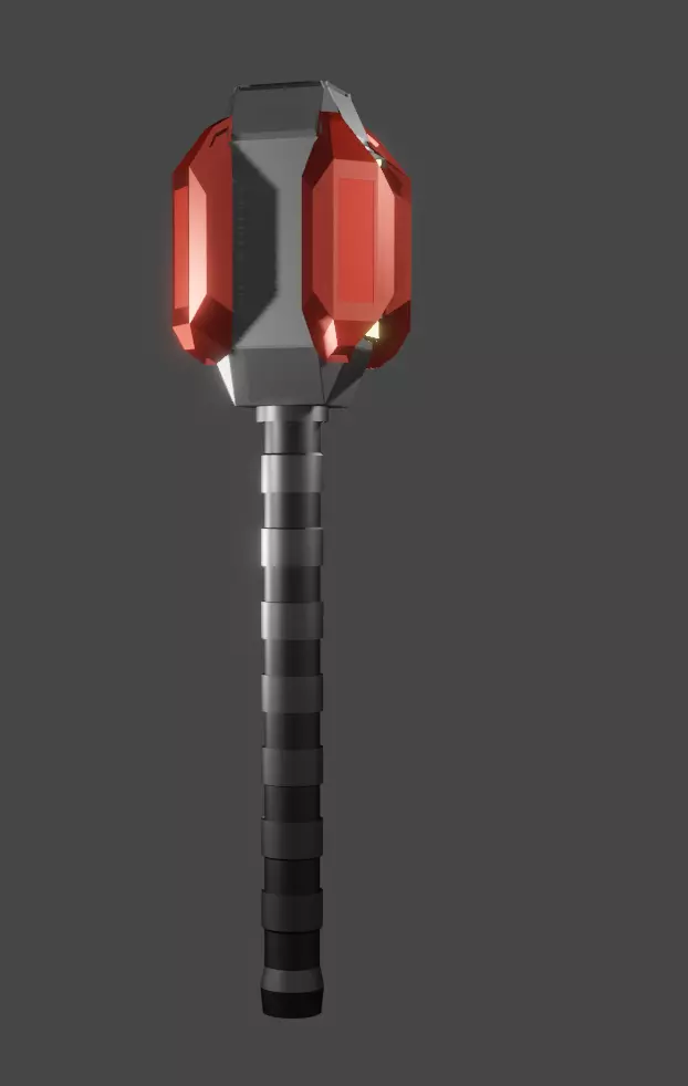 Smasher thor hammer Low-poly 3D model_0