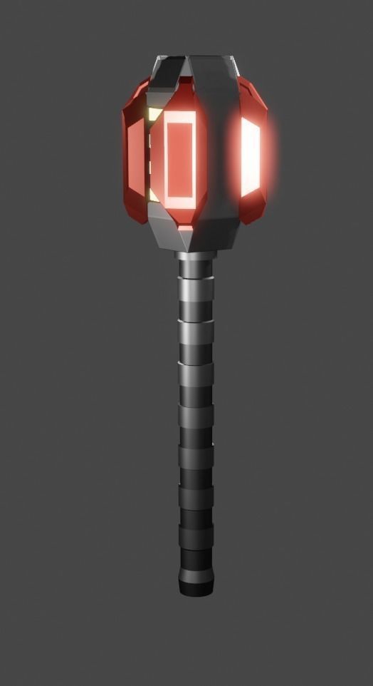 Smasher thor hammer Low-poly 3D model_6
