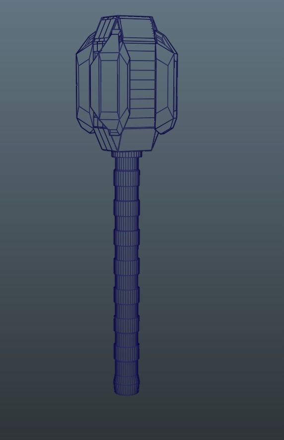 Smasher thor hammer Low-poly 3D model_9