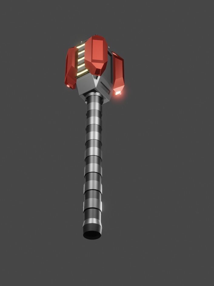 Smasher thor hammer Low-poly 3D model_5