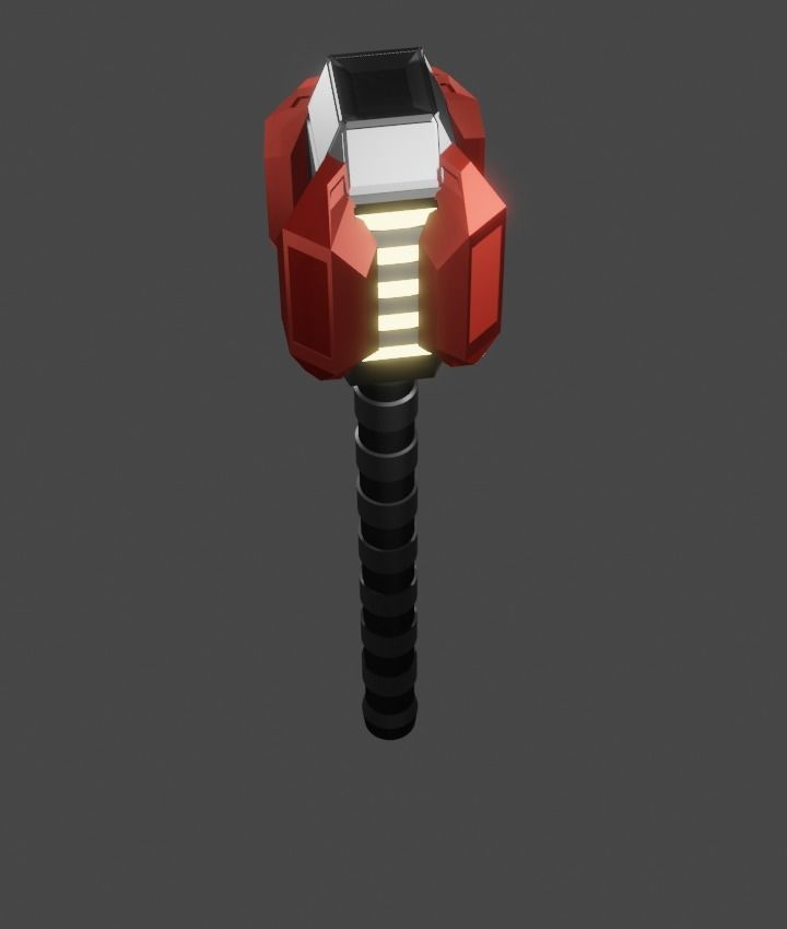 Smasher thor hammer Low-poly 3D model_2
