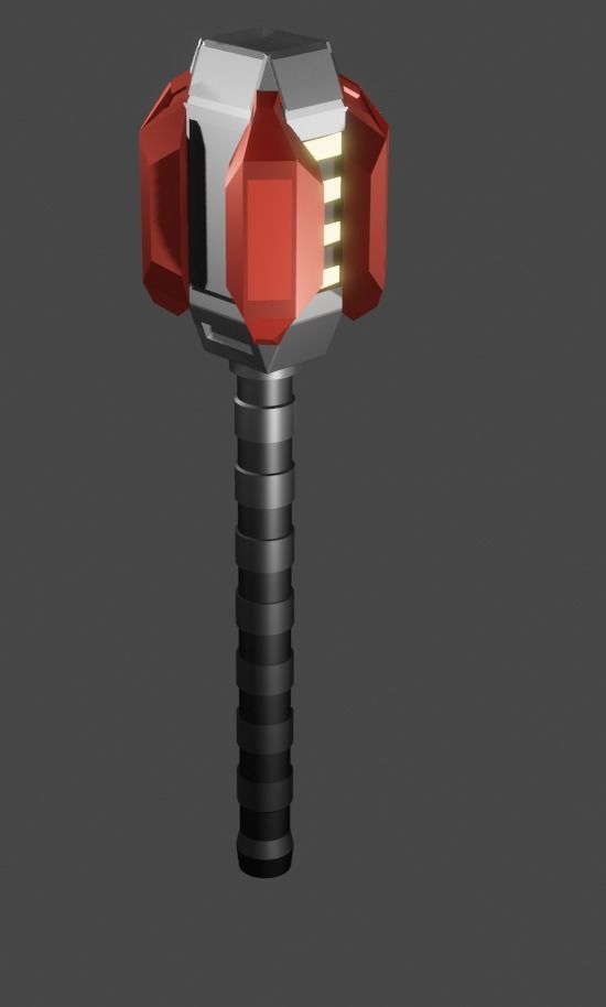 Smasher thor hammer Low-poly 3D model_4