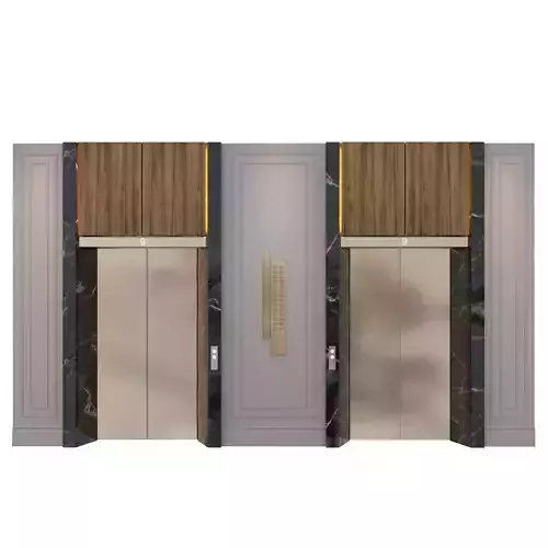 Elevator set of doors