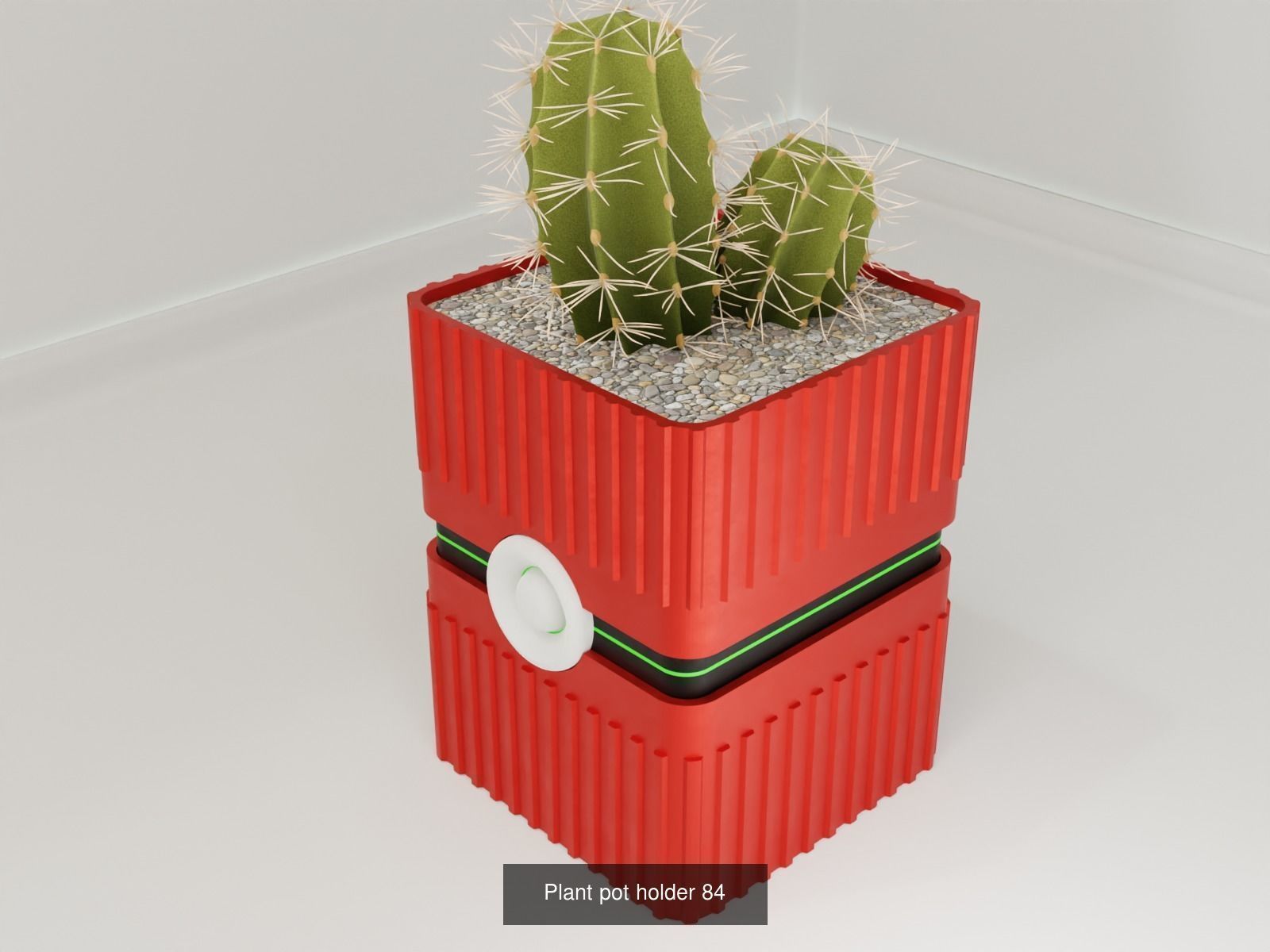 plant pot superhero colection 3D Model Collection_7