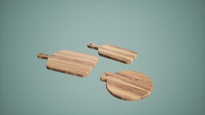 Cutting Board Low Poly Game Ready Low-poly 3D model