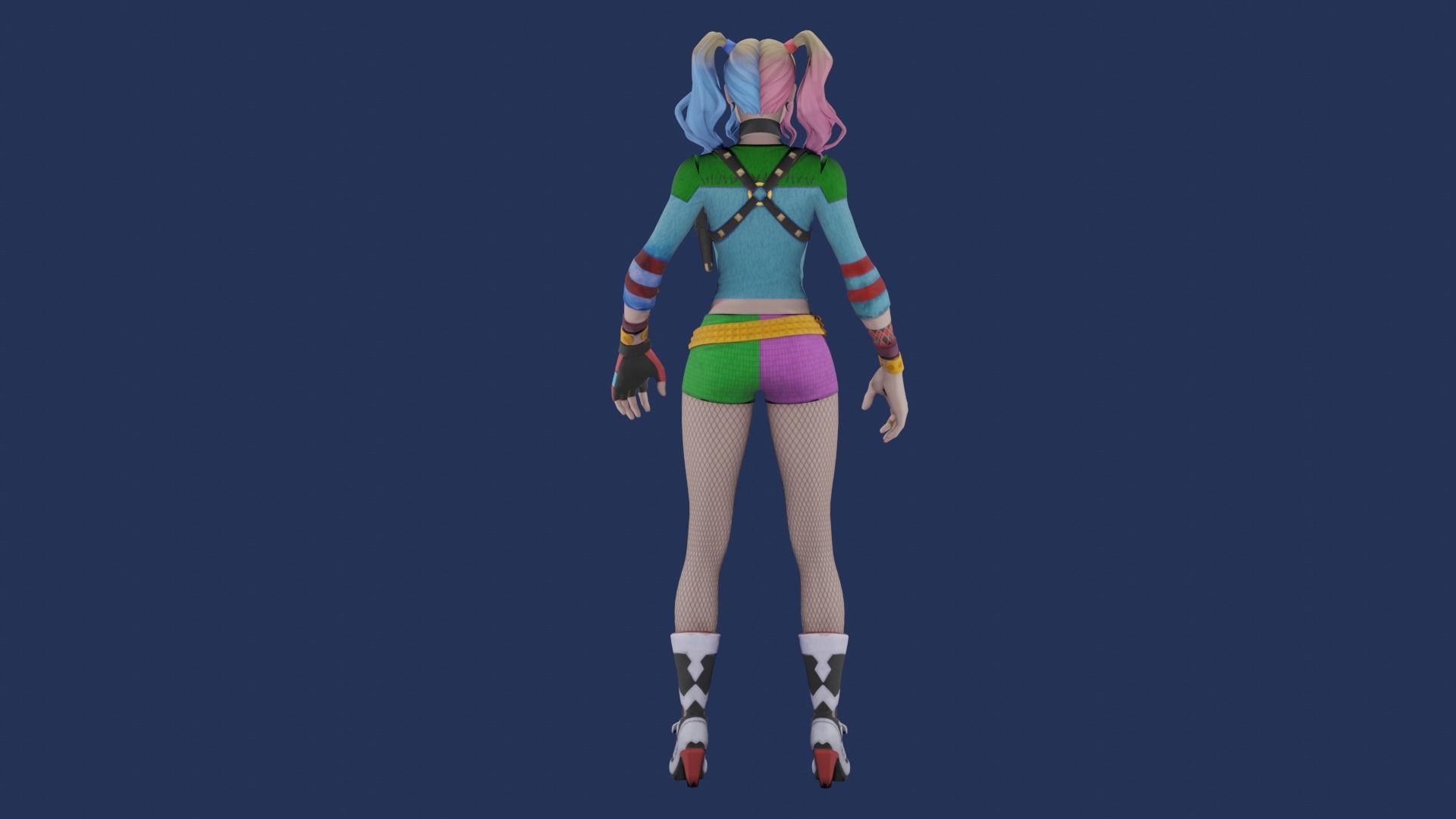 Harle Queen Fortnite Low-poly 3D model_3