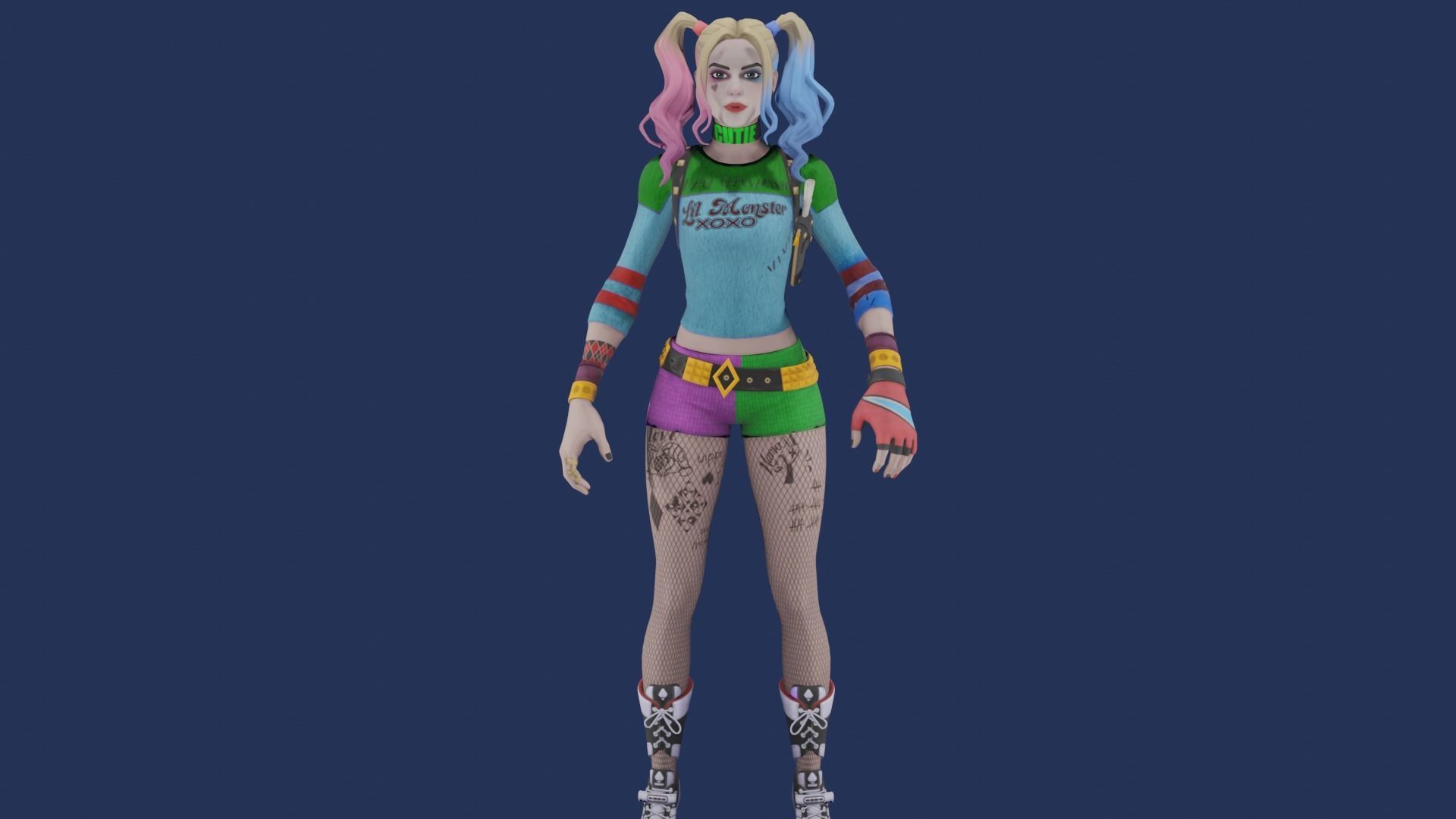 Harle Queen Fortnite Low-poly 3D model_4