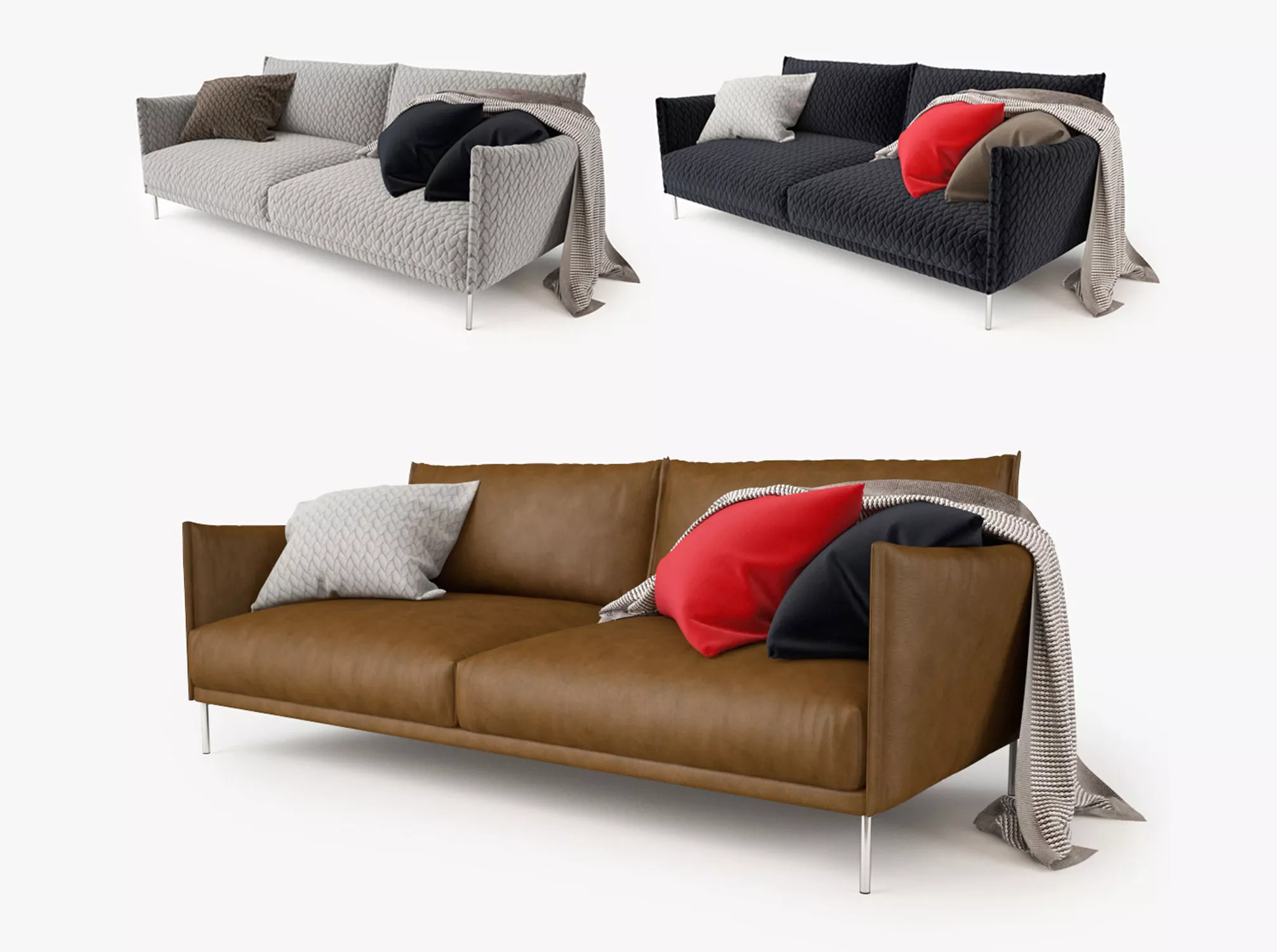 Moroso Gentry 2 Seater Sofa 3D model