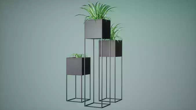 Decor Pot Low Poly Game Ready
