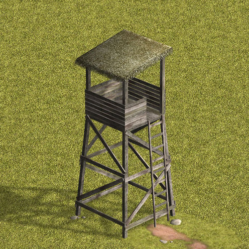 Guard tower 03 low poly Low-poly 3D model