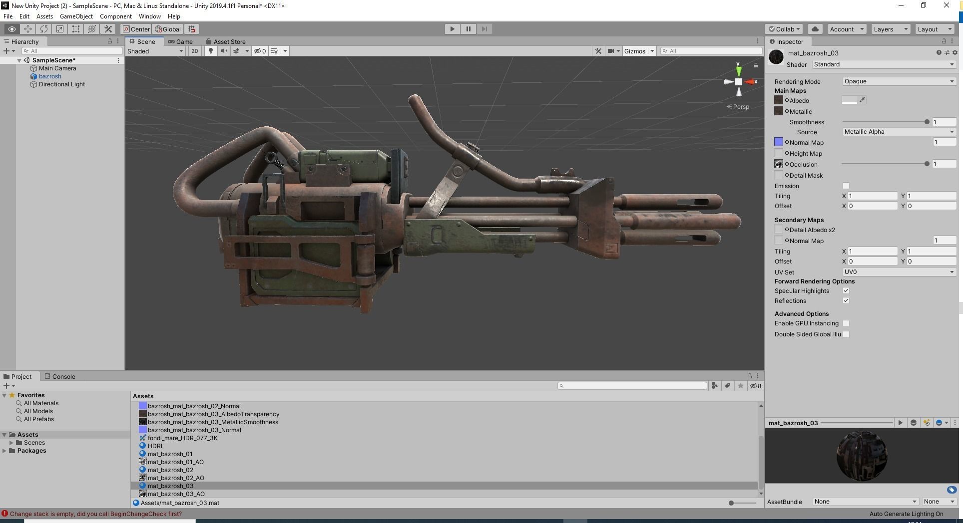 Bazrosh Rifle Scifi Game Ready Low-poly 3D model_7