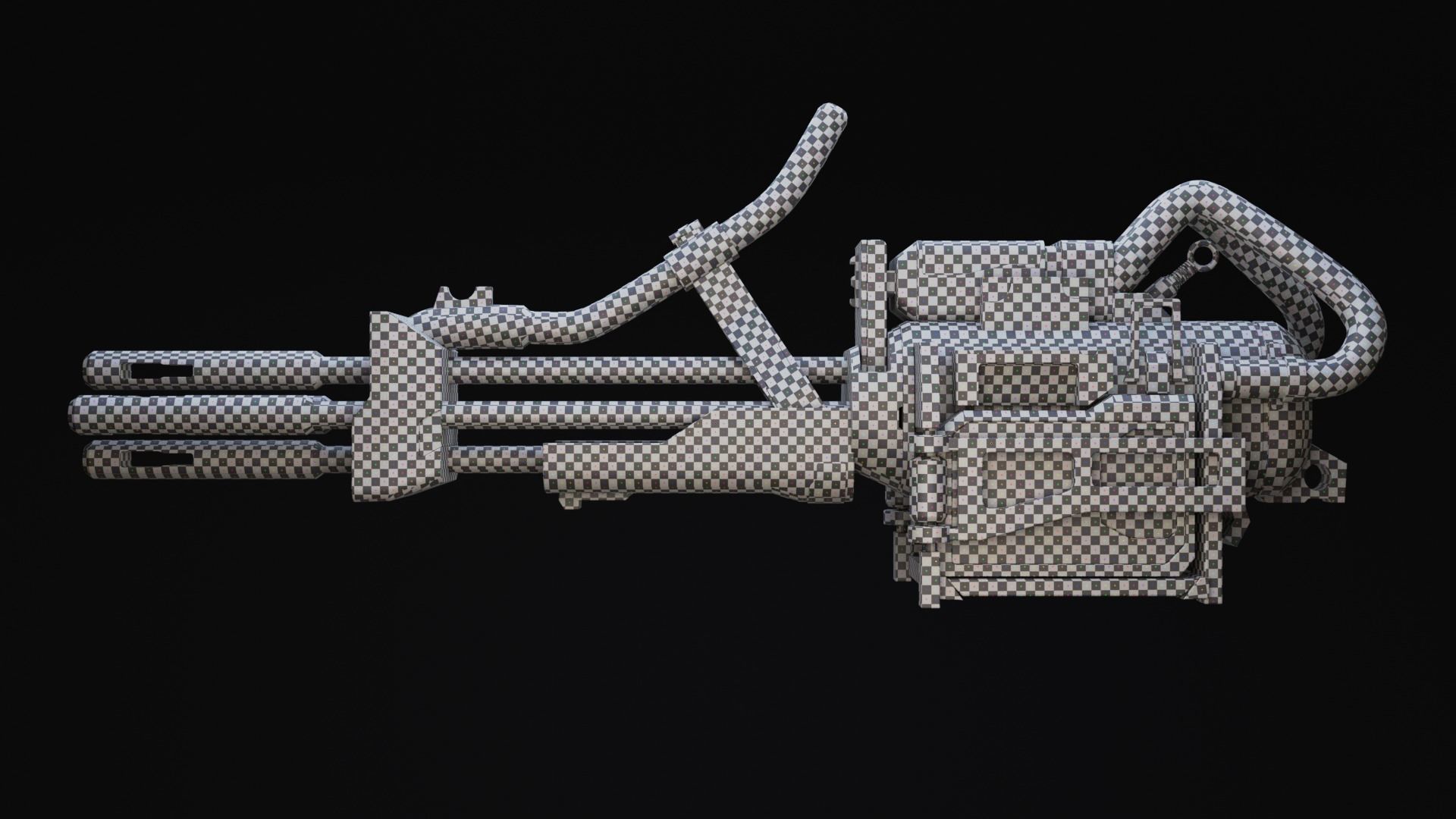 Bazrosh Rifle Scifi Game Ready Low-poly 3D model_2