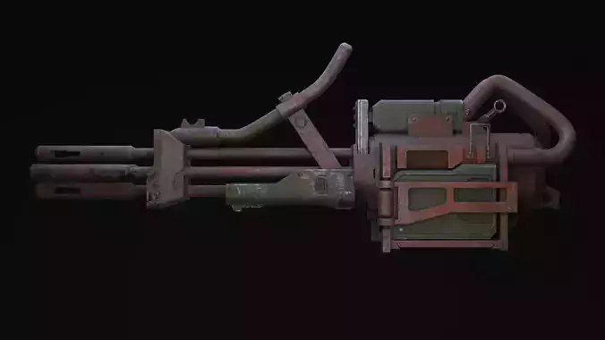 Bazrosh Rifle Scifi Game Ready Low-poly 3D model
