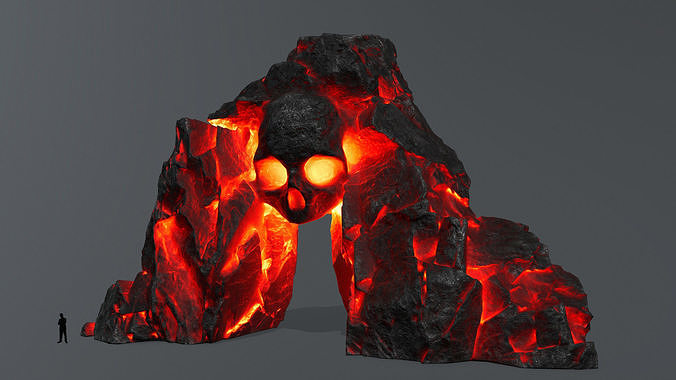 Skull Cave Low-poly 3D model