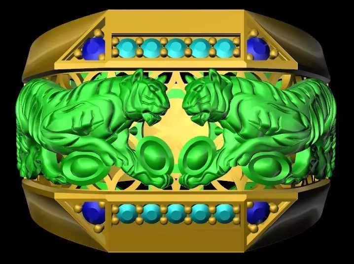 ring tiger  3D print model_0