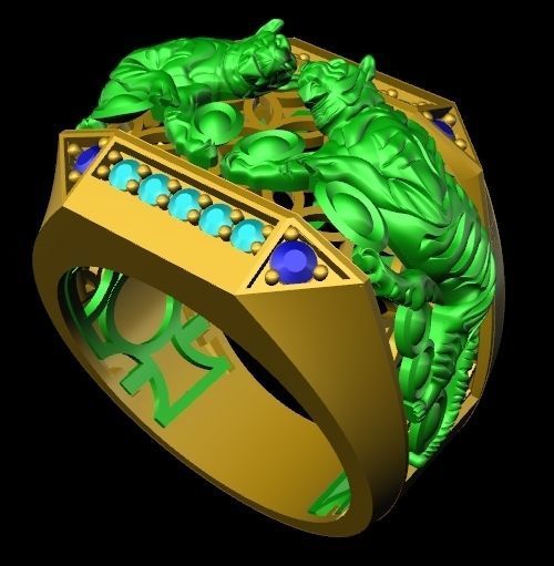 ring tiger  3D print model_1