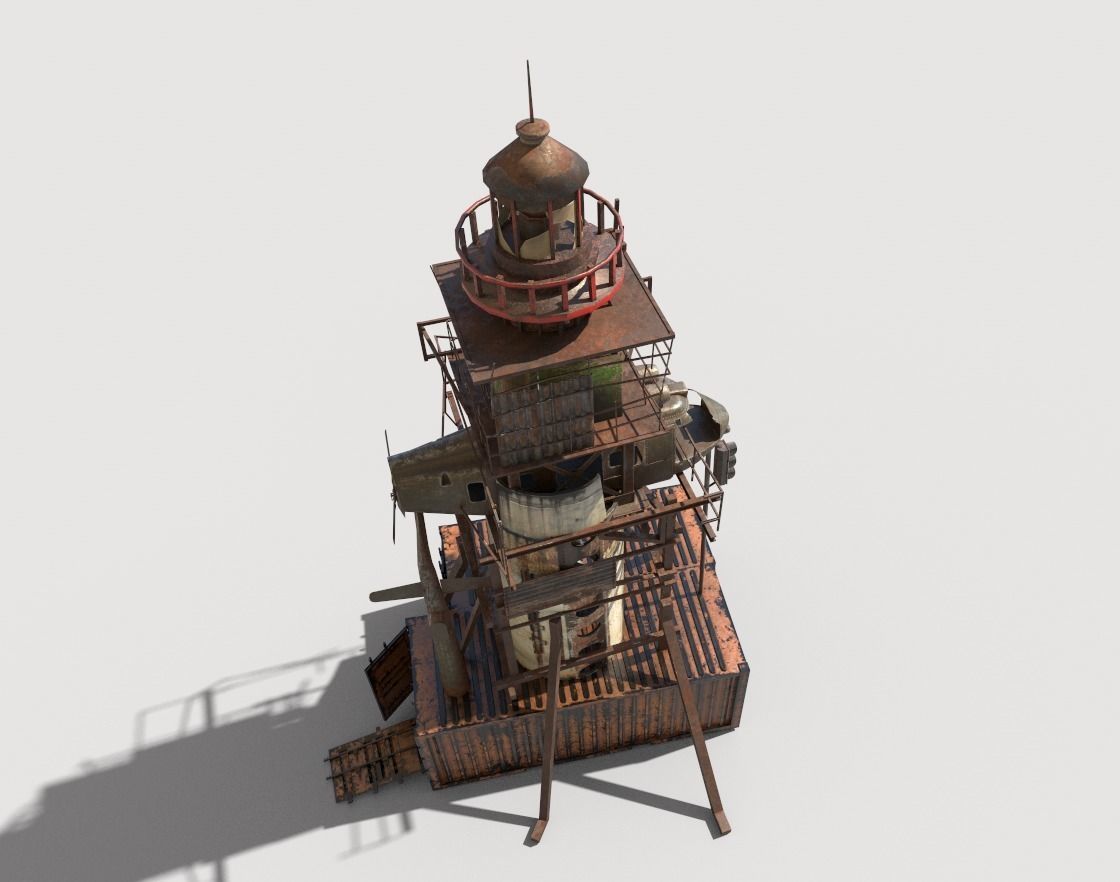Post-Apocalyptic Lighthouse 3D model_10